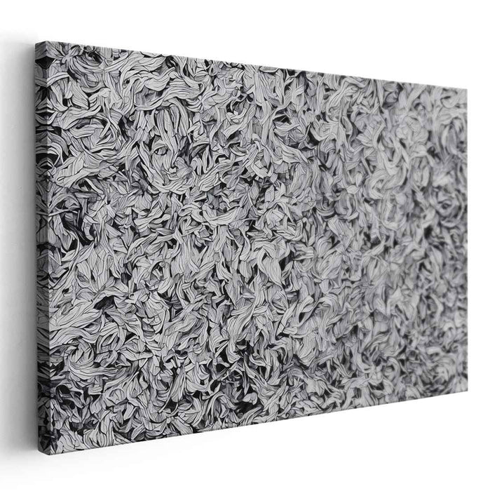 Ribboned Embrace: Textured Swirls and Folds Canvas Art