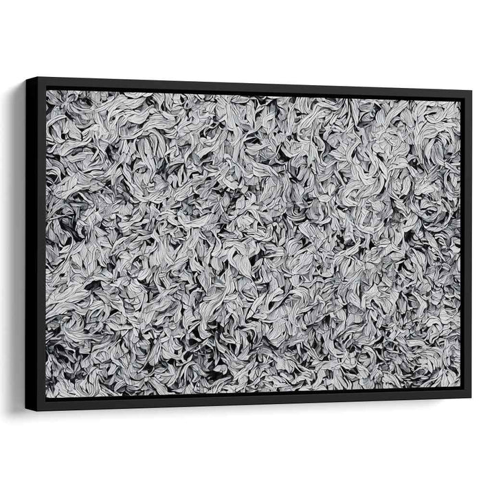 Ribboned Embrace: Textured Swirls and Folds Canvas Art