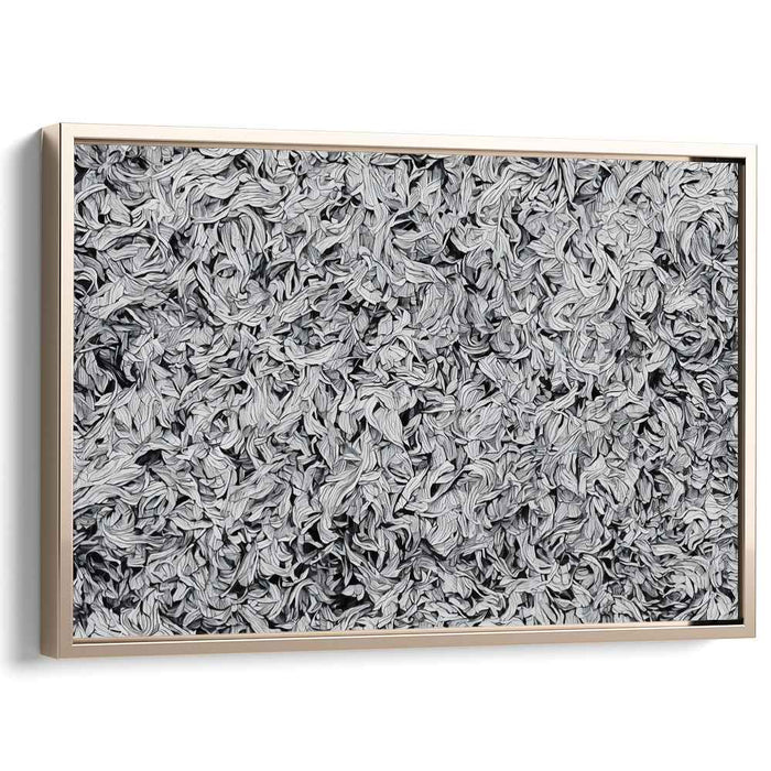 Ribboned Embrace: Textured Swirls and Folds Canvas Art