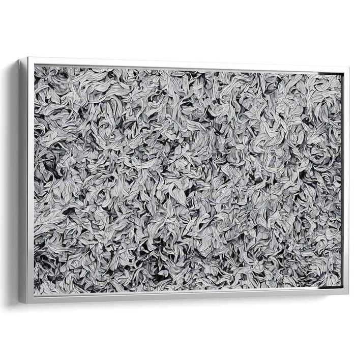 Ribboned Embrace: Textured Swirls and Folds Canvas Art