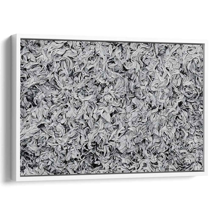 Ribboned Embrace: Textured Swirls and Folds Canvas Art