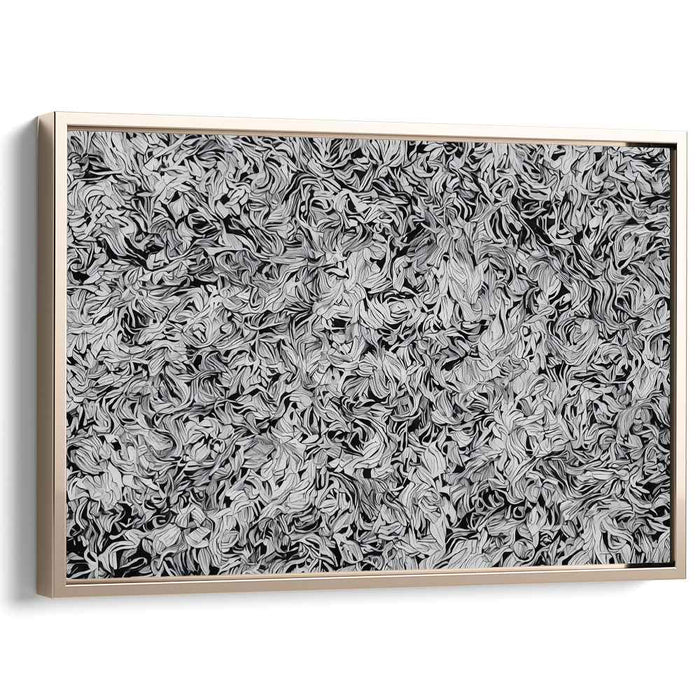 Ink Noir: Abstract Expressionist Black and White Canvas Art