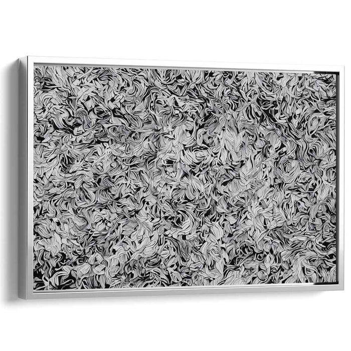 Ink Noir: Abstract Expressionist Black and White Canvas Art