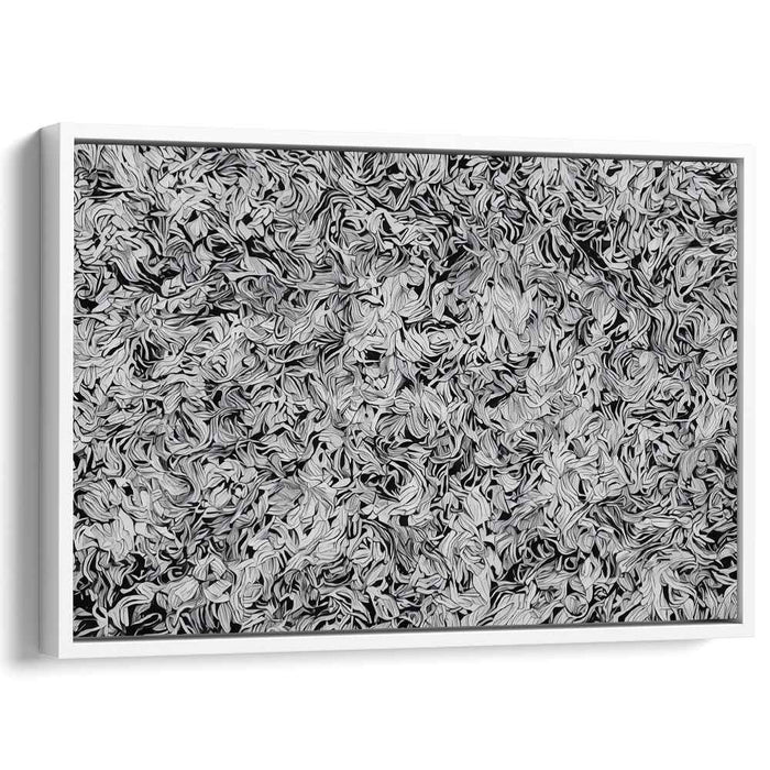 Ink Noir: Abstract Expressionist Black and White Canvas Art