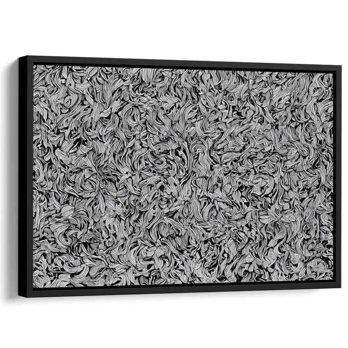 Labyrinthine Forms: Intricate Abstract Line Art Canvas Print