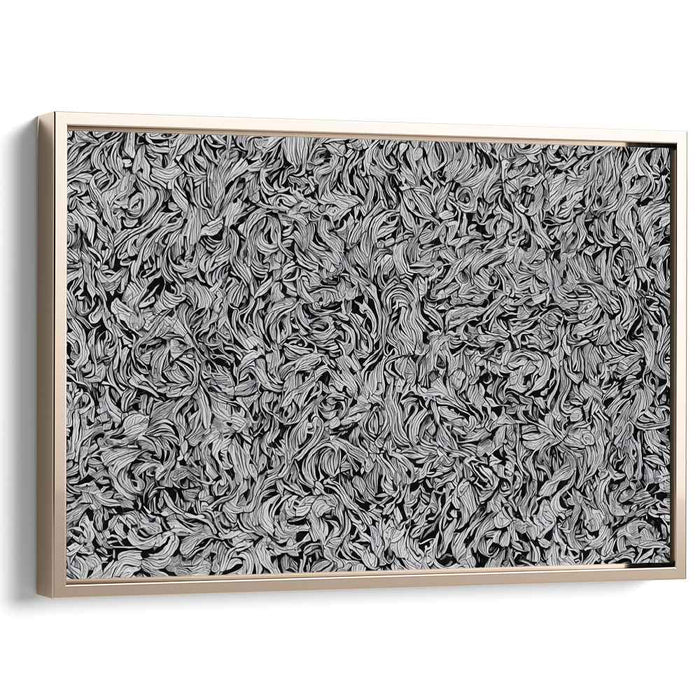 Labyrinthine Forms: Intricate Abstract Line Art Canvas Print