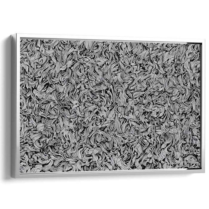 Labyrinthine Forms: Intricate Abstract Line Art Canvas Print