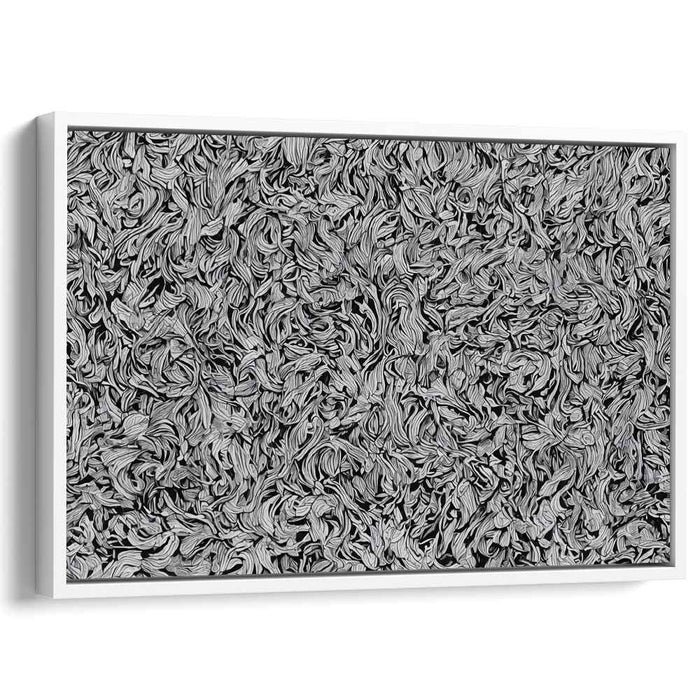 Labyrinthine Forms: Intricate Abstract Line Art Canvas Print