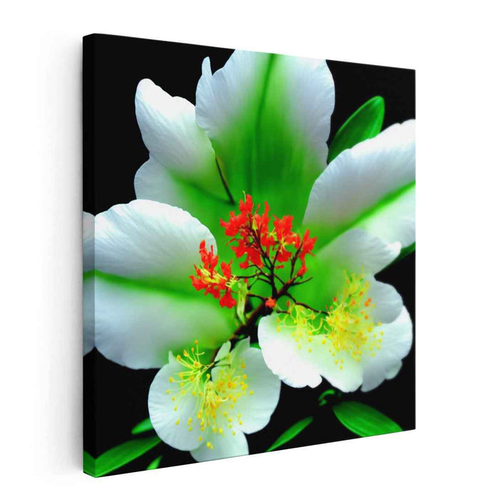 Blooming Grace: Realistic Floral Canvas Art Print