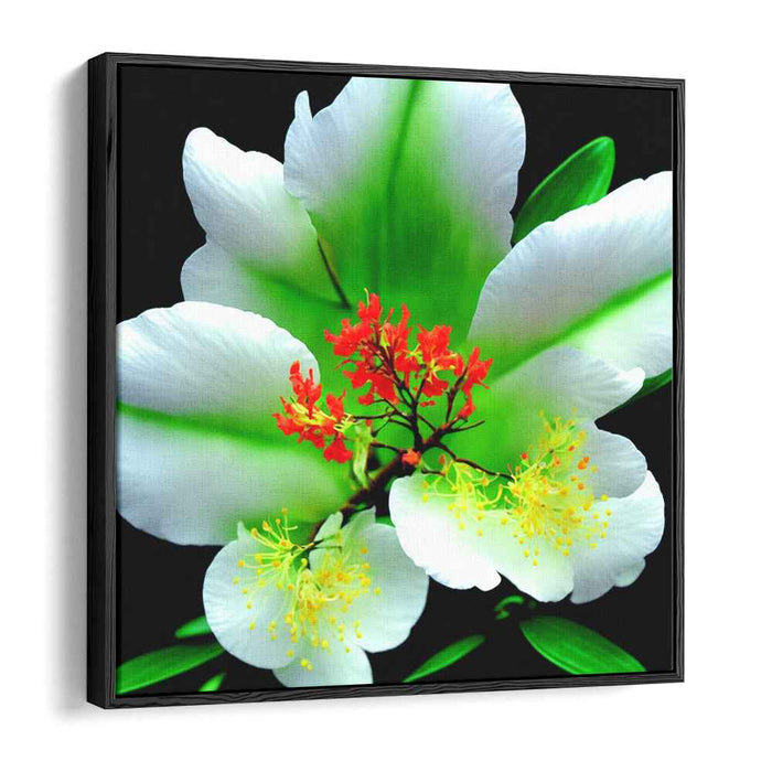 Blooming Grace: Realistic Floral Canvas Art Print