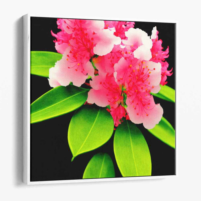 Blooming Rhododendron: Vibrant Rhododendron Flower Canvas Art Print