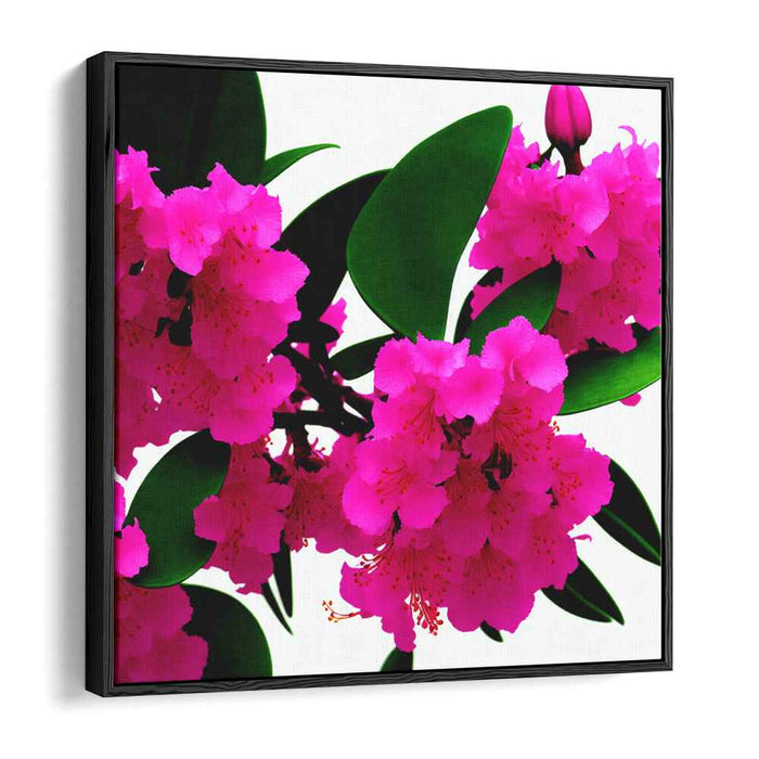 Blossoms in Fuchsia Dreams: Vivid Pink Floral Canvas Art Print