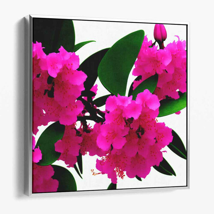 Blossoms in Fuchsia Dreams: Vivid Pink Floral Canvas Art Print