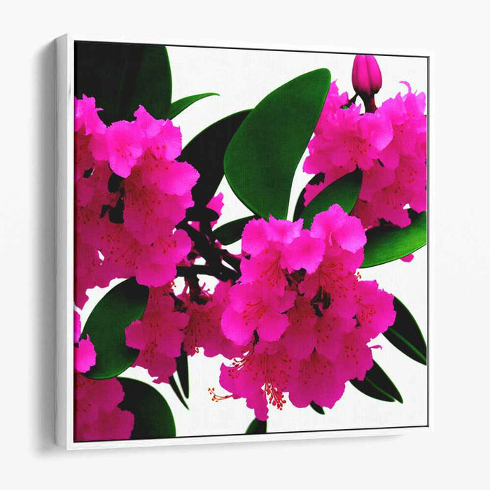 Blossoms in Fuchsia Dreams: Vivid Pink Floral Canvas Art Print