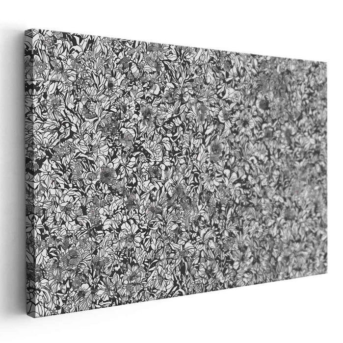 Petals vs. Thorns: A Study in Floral Contrast Canvas Art