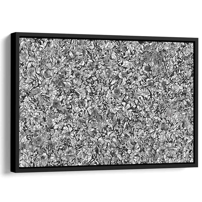 Petals vs. Thorns: A Study in Floral Contrast Canvas Art