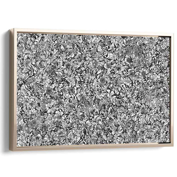 Petals vs. Thorns: A Study in Floral Contrast Canvas Art