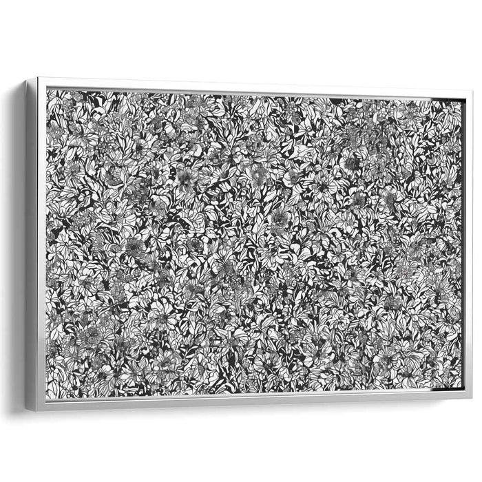 Petals vs. Thorns: A Study in Floral Contrast Canvas Art