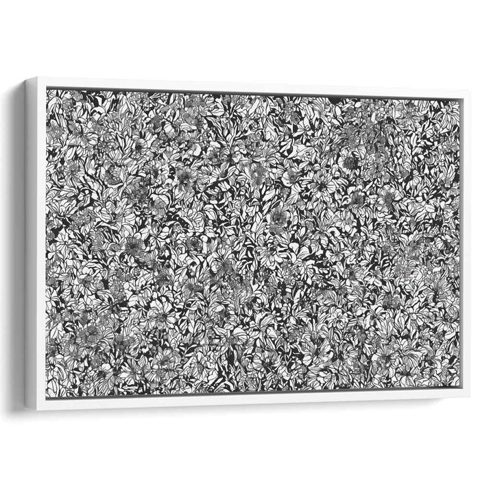 Petals vs. Thorns: A Study in Floral Contrast Canvas Art