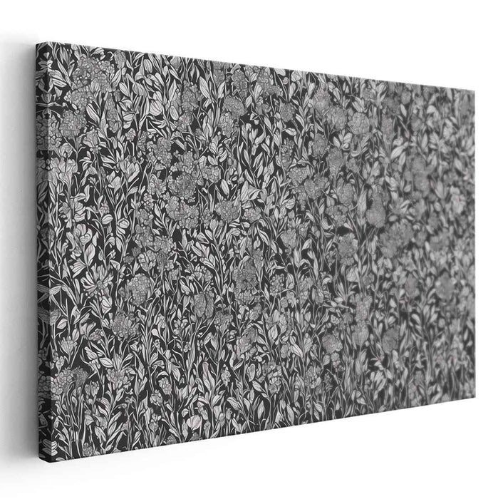 Petal Mosaic: Intricate Floral Canvas Art Print