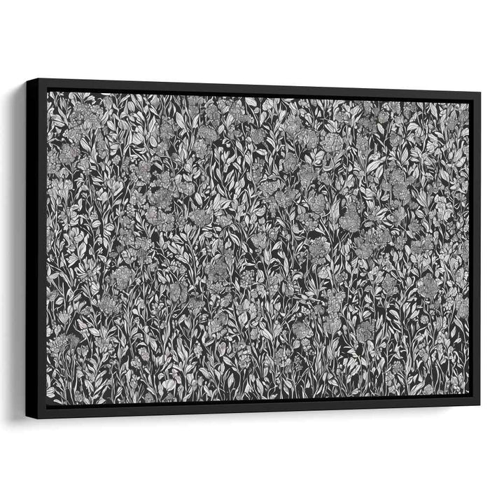 Petal Mosaic: Intricate Floral Canvas Art Print