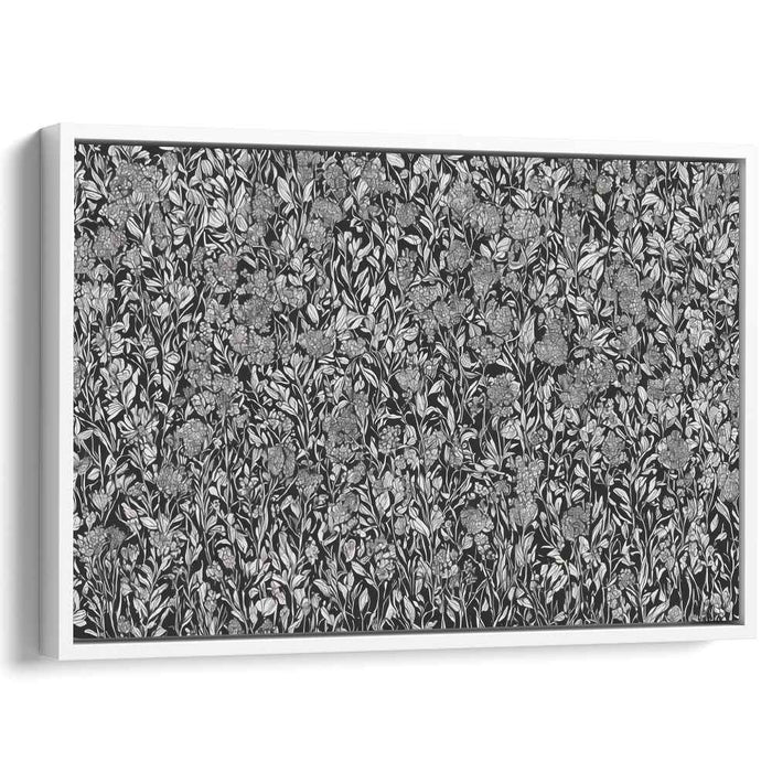 Petal Mosaic: Intricate Floral Canvas Art Print