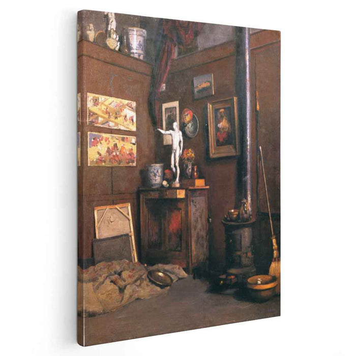 Interior of a Studio (1874) by Gustave Caillebotte