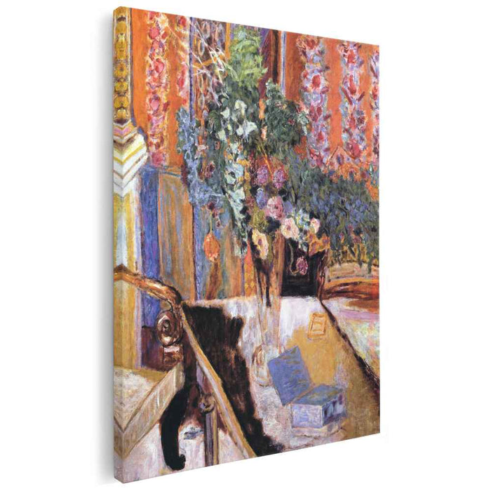 Interior with Flowers (1919) by Pierre Bonnard