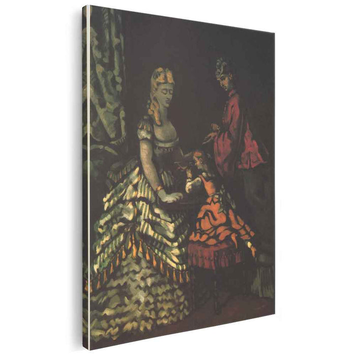 Interior with Two Women and a Child (1861) by Paul Cezanne