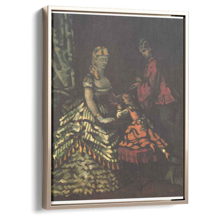 Interior with Two Women and a Child (1861) by Paul Cezanne