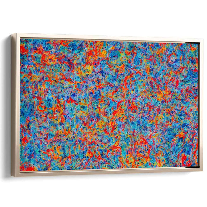 Embers Dance in Abstract: Abstract Expressionist Fiery Orange Canvas Art Print