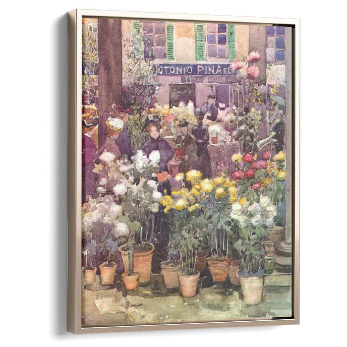 Italian flower market (1898) by Maurice Prendergast