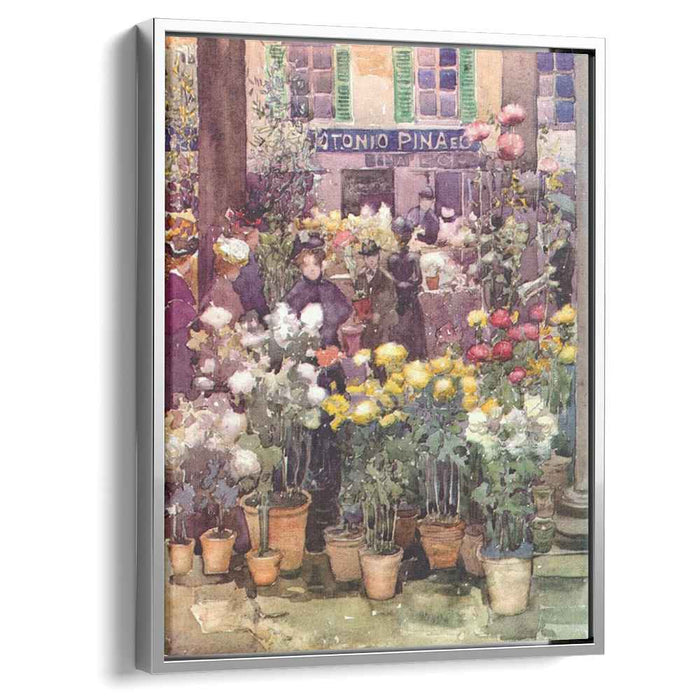 Italian flower market (1898) by Maurice Prendergast