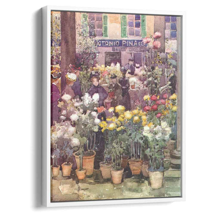 Italian flower market (1898) by Maurice Prendergast