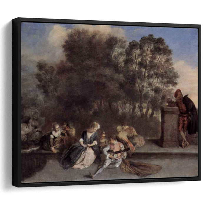Italian Recreation (1715) by Antoine Watteau