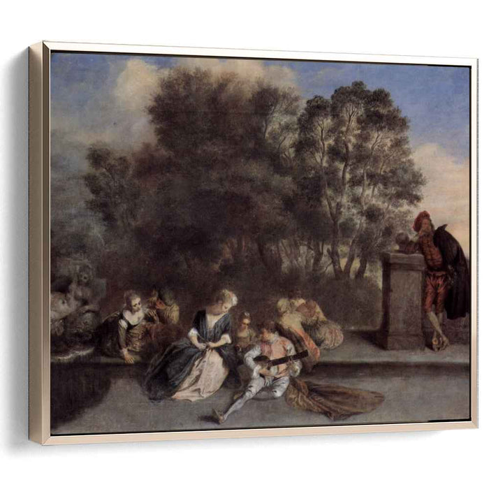 Italian Recreation (1715) by Antoine Watteau
