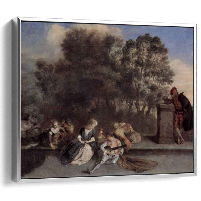 Italian Recreation (1715) by Antoine Watteau