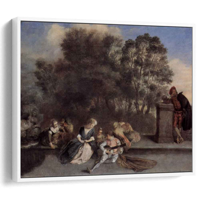 Italian Recreation (1715) by Antoine Watteau
