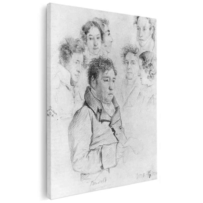 Ivan Krylov among artists (1808) by Orest Kiprensky