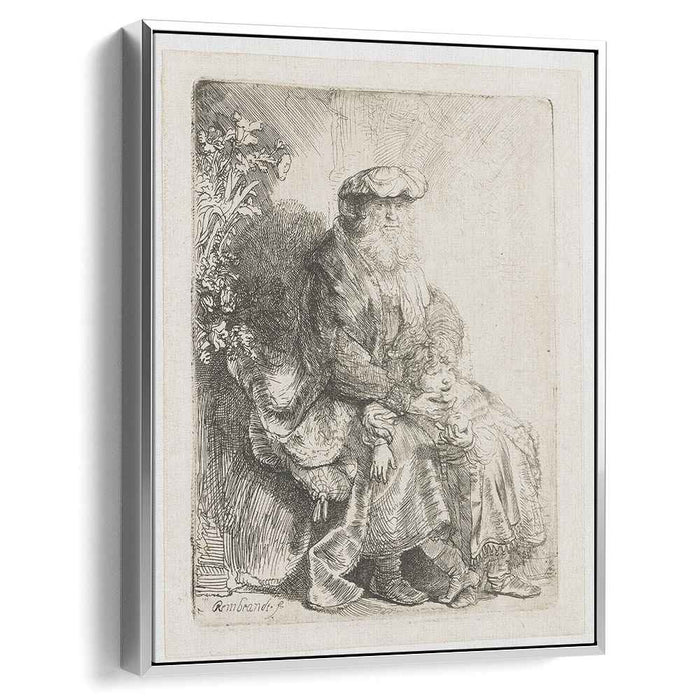 Jacob caressing Benjamin (1637) by Rembrandt