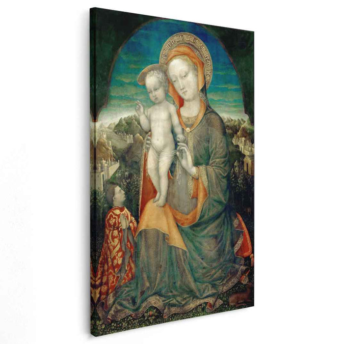 The Madonna of Humility adored by Leonello d'Este (1450) by Jacopo Bellini