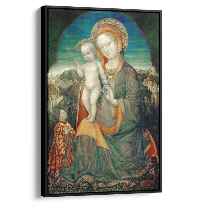 The Madonna of Humility adored by Leonello d'Este (1450) by Jacopo Bellini