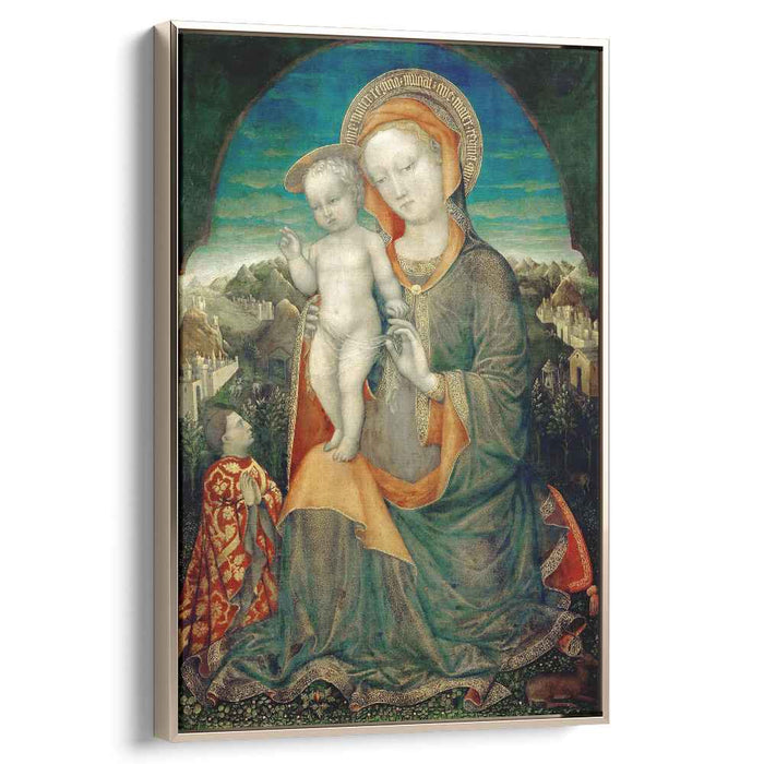 The Madonna of Humility adored by Leonello d'Este (1450) by Jacopo Bellini