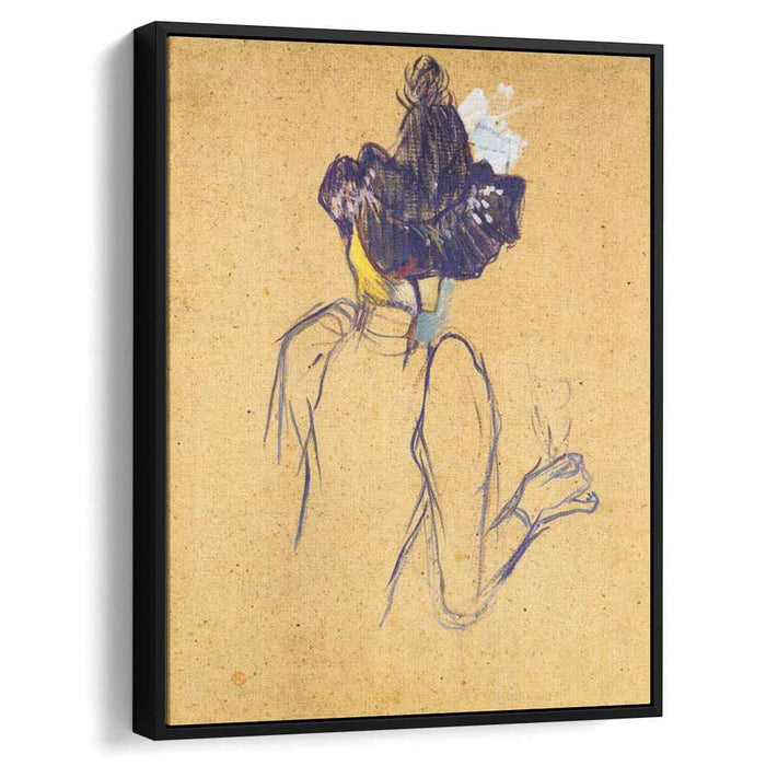 Jane Avril Seen from the Back (1893) by Henri de Toulouse-Lautrec