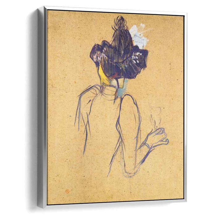 Jane Avril Seen from the Back (1893) by Henri de Toulouse-Lautrec