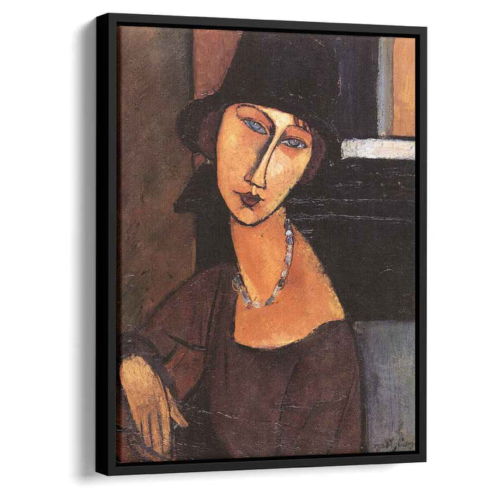 Jeanne Hebuterne with Hat and Necklace (1917) by Amedeo Modigliani