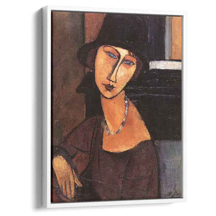 Jeanne Hebuterne with Hat and Necklace (1917) by Amedeo Modigliani