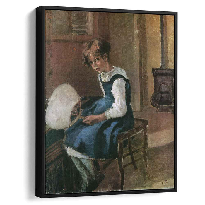 Jeanne Holding a fan (1873) by Camille Pissarro