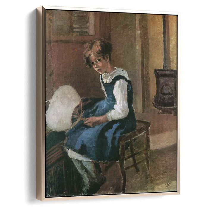 Jeanne Holding a fan (1873) by Camille Pissarro