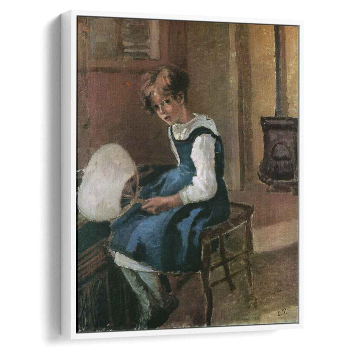 Jeanne Holding a fan (1873) by Camille Pissarro